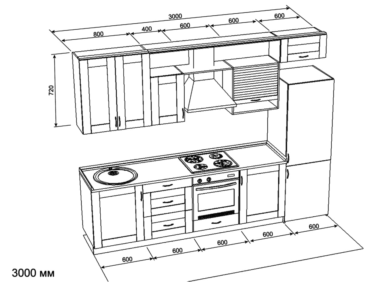 Кухонная мебель чертежи и схемы